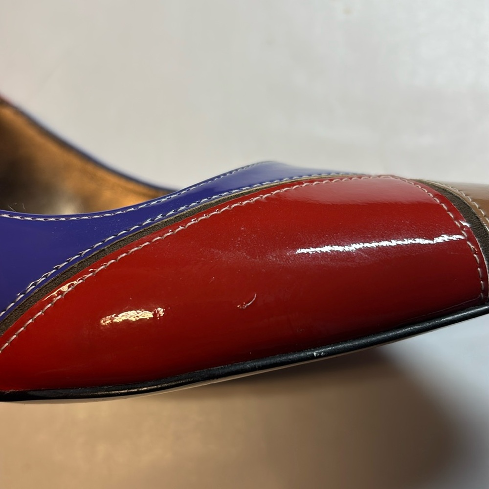 J.Renee Tangle Colorblock Patchwork Pointed Toe Kitten Heels in Size 6.5 - Picture 7 of 16